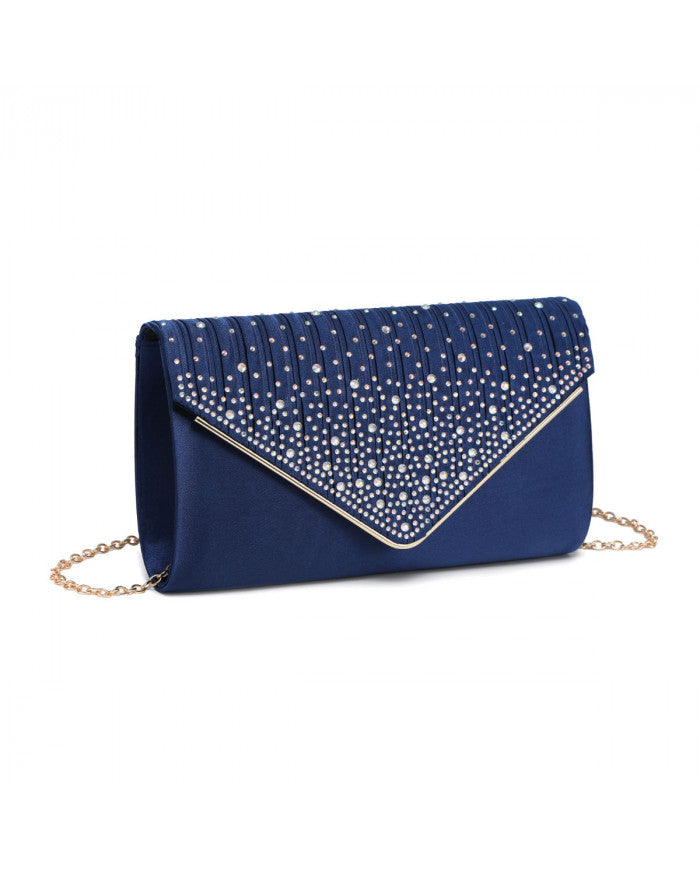 Craze London Clutch Bag with Satin Material