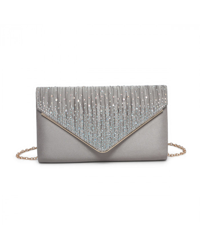 Craze London Clutch Bag with Satin Material