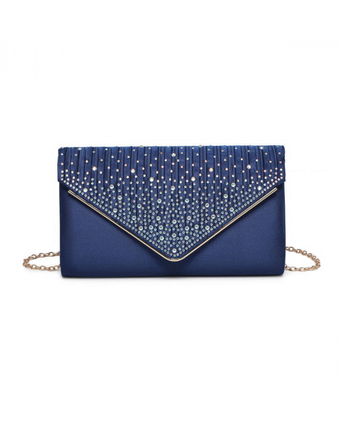 Craze London Clutch Bag with Satin Material