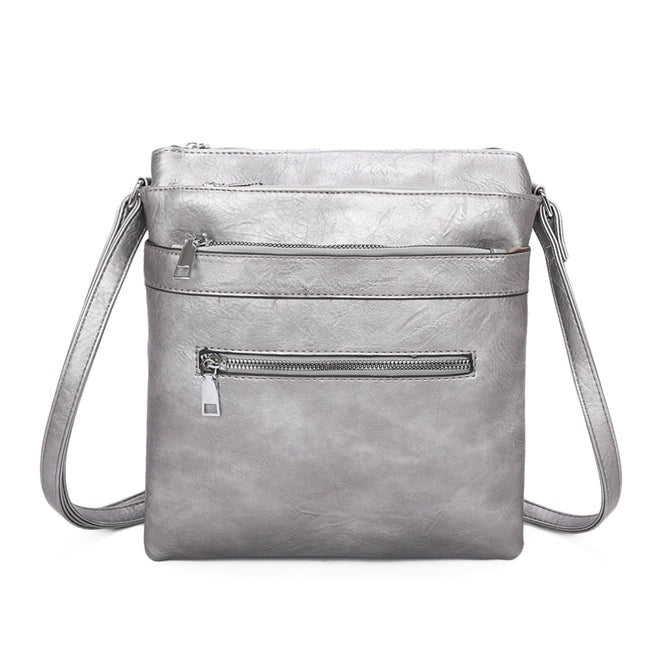 Craze London Crossbody bag with 3 Zipped Pockets