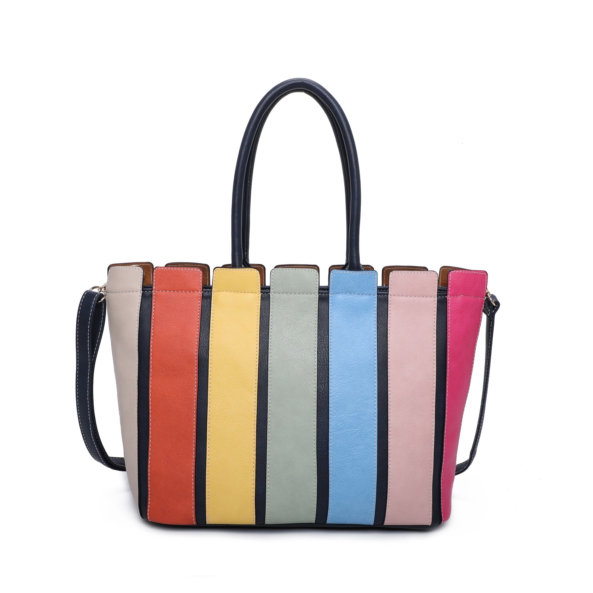 Craze London Multi Colour Striped Crossbody Bag