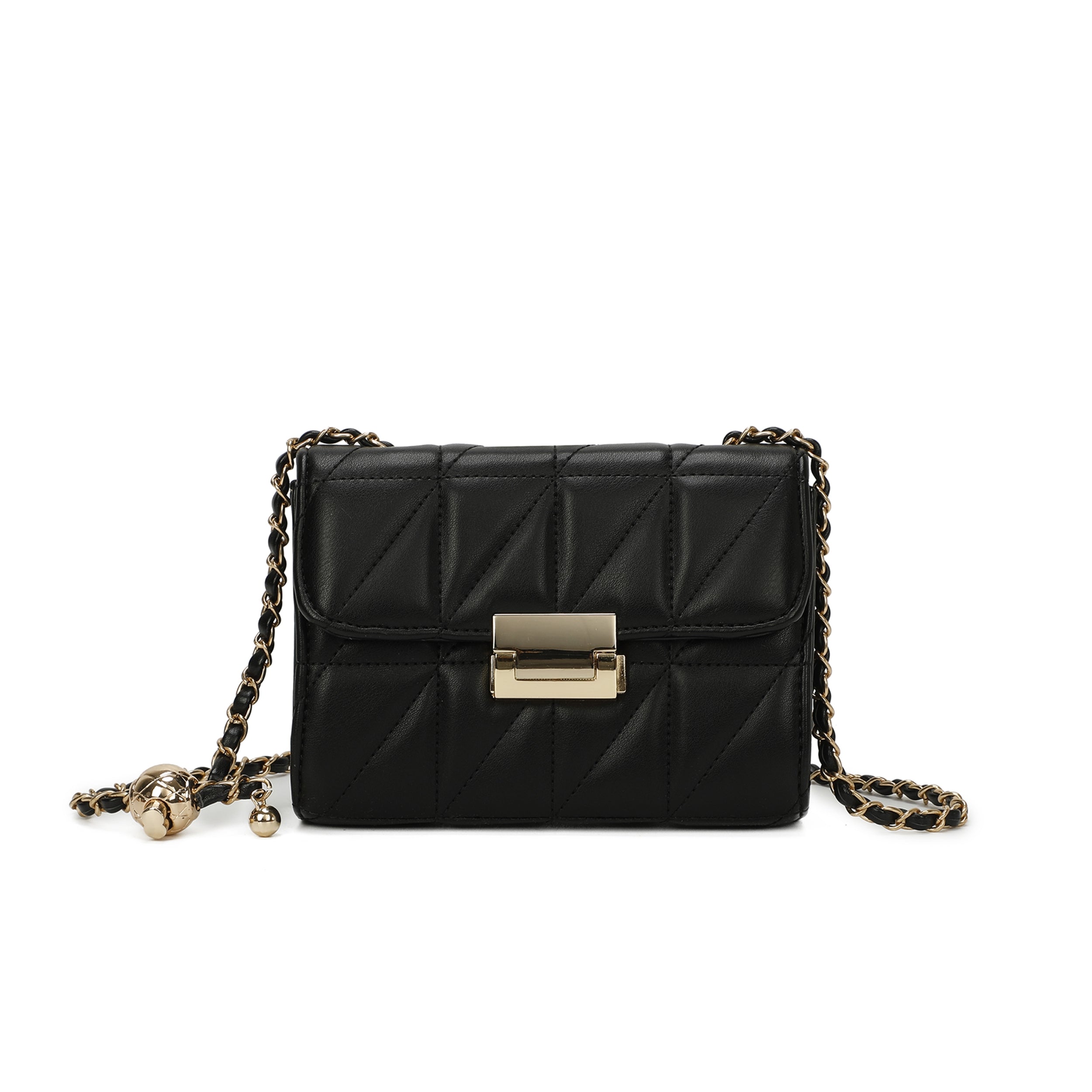 Craze London Quilted Crossbody Bag Top flap with magdot